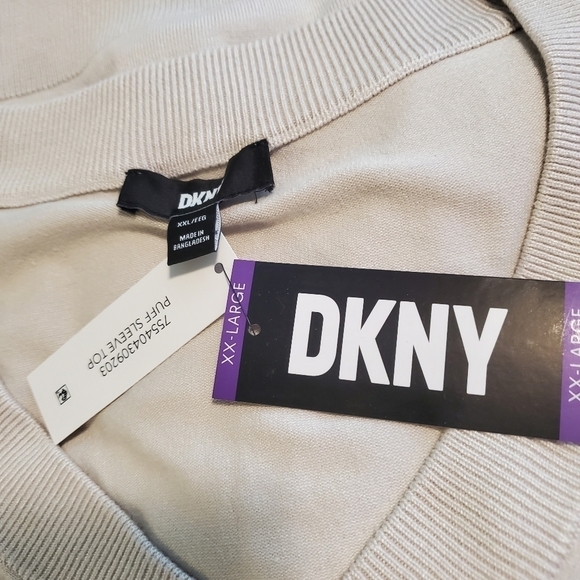 NWT DKNY Knit top Size XXL, Retail $69.00, classic, birch in color - Picture 9 of 12